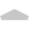 Ekena Millwork Peaked Cap 4 Spoke Architectural PVC Combination Pediment, 42"W x 17-3/8"H x 2-3/4"P (Pitch 6/12) PEDPC042X175PKC04 - alternate 5